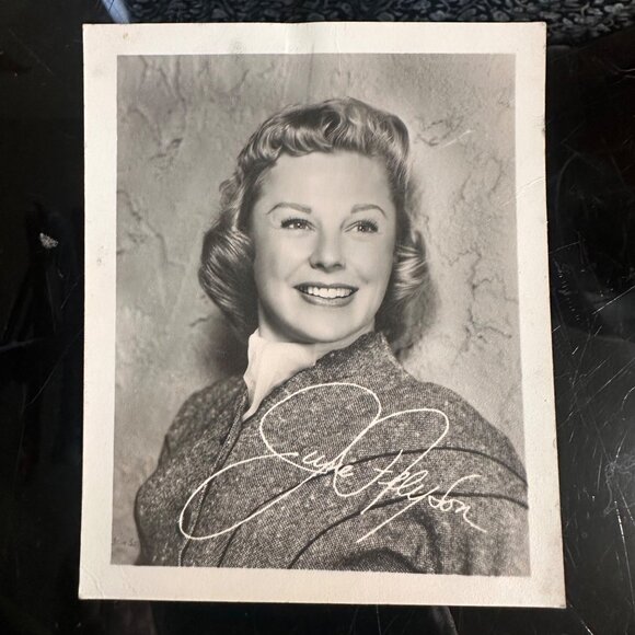 N/A Other - Vintage June Allyson Black & White Signed Headshot Photograph 5x4 Inch